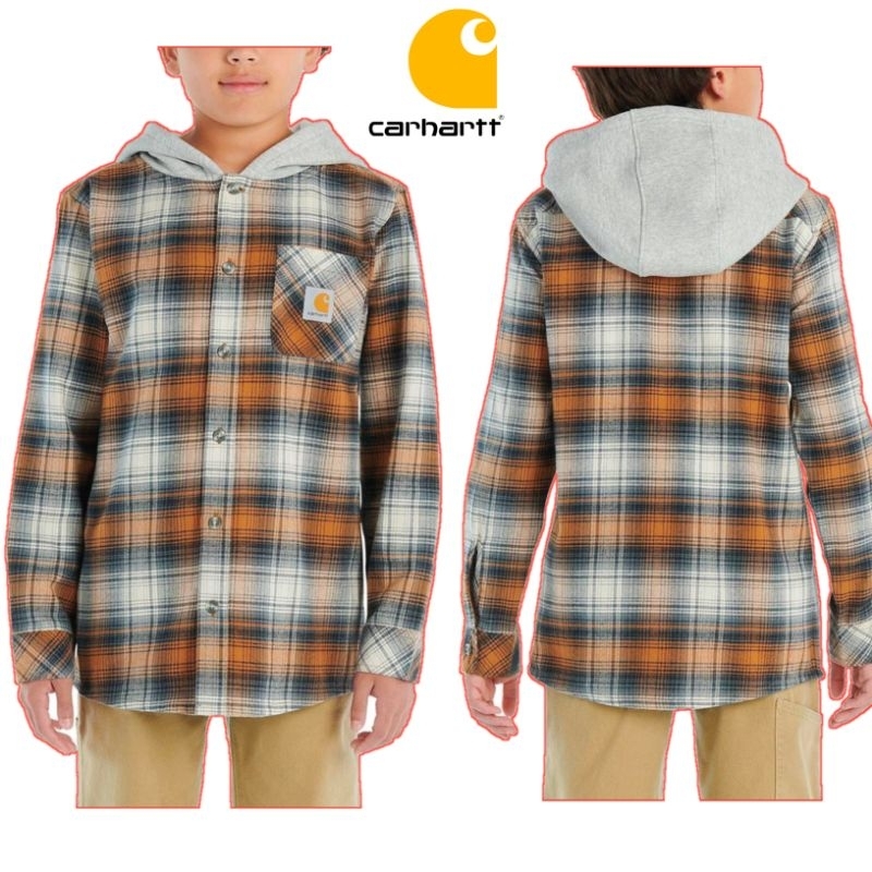 Kemeja Flanel Hoodie Carhartt Junior Anak Laki Laki Kemeja Flanel Anak Laki Laki Carhartt Original