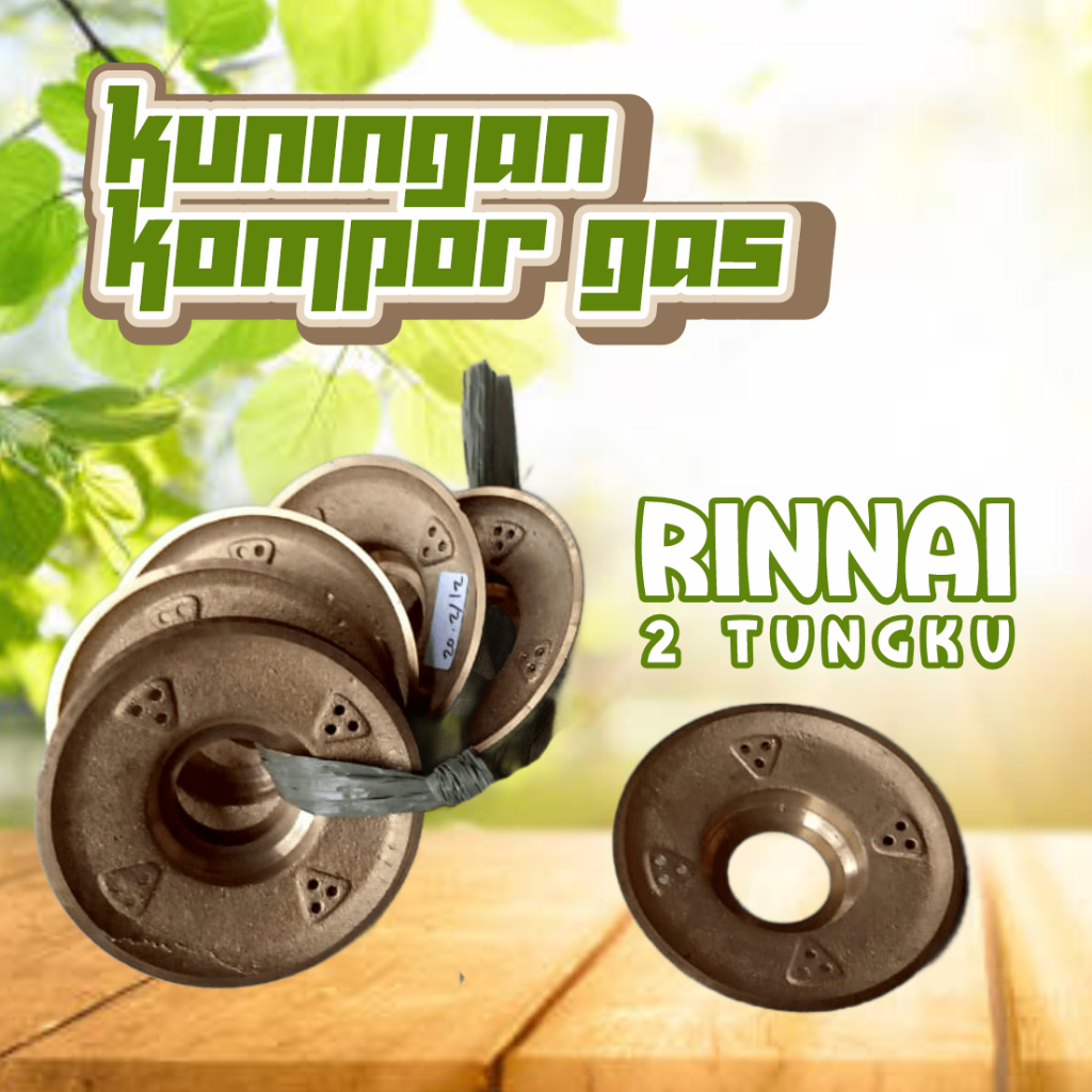 1 PCS KUNINGAN KOMPOR GAS RINNAI 2 TUNGKU / BURNER KOMPOR GAS RINNAI KUNINGAN 7 CM / BARNER KOMPOR G