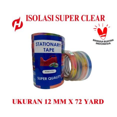 

ISI 12 PCS ISOLASI SUPER CLEAR 12MMx72YARDx45MIC (45M) 100% ASLI MEREK HOKI TAPE / 12MM x 90YARD x 45MIC (65M) / 24MMx72YARDx45MIC (45M) / 24MM x 90YARD x 45MIC (65M) / SOLATIP SUPER BENING / LAKBAN BENING / SELOTIP SUPER BENING