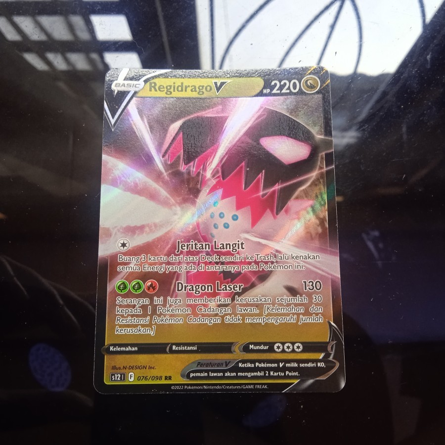 Regidrago V RR 076/098 S12 Pokemon Trading Card Game Indonesia