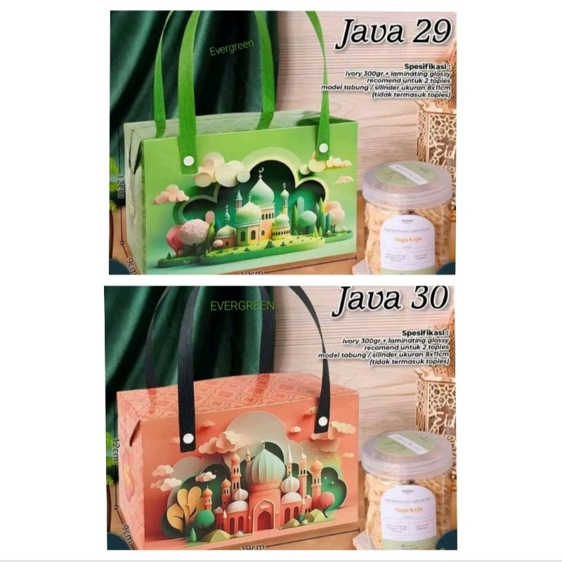 

Box Lebaran JAVA | box 2 toples Hampes Lebaran Idul Fitri Box Parcel kue LebaranKotak kue lebaran 2 toples