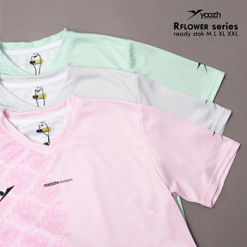 [New] Baju/Jersey Olahraga Yoozh Apparel R-Flower Series Jersey Badminton Futsal Tenis Running Gym V