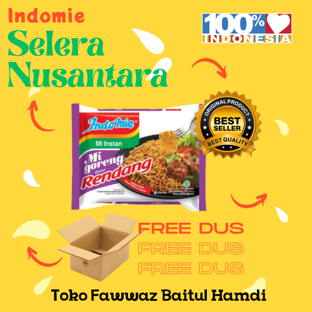 

INDOMIE GORENG RENDANG 91 gr | BEST SELLER SHOPEE