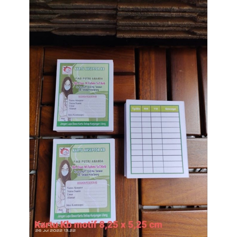 

KARTU KB NON LIPAT 8,25x5,25