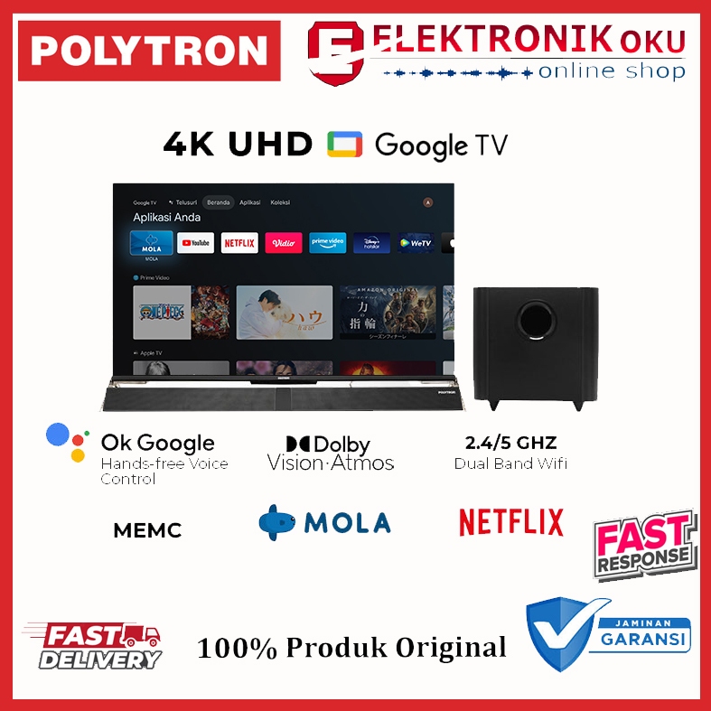 ANDROID TV POLYTRON PLD50BUG5959 50 INCH
