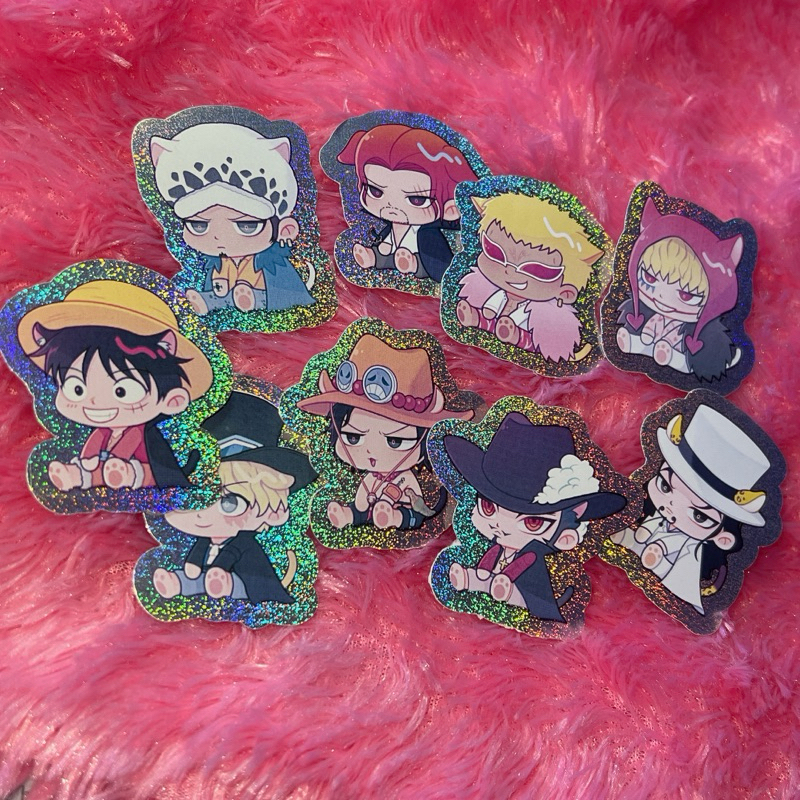 

[CLEARANCE SALE] One Piece Pawpiece Glitter Holographic Stickers