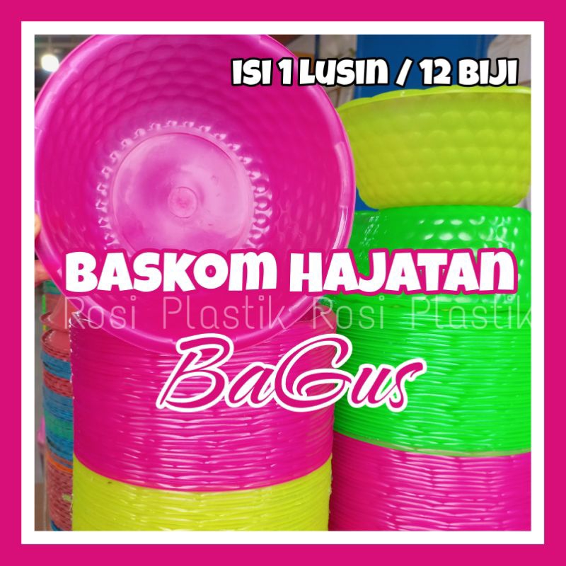 Baskom Nasi Hajatan Bagus isi 12 PCS (1 LUSIN) / Besek Ceting Plastik / Waskom serbaguna / Wakul Nasi