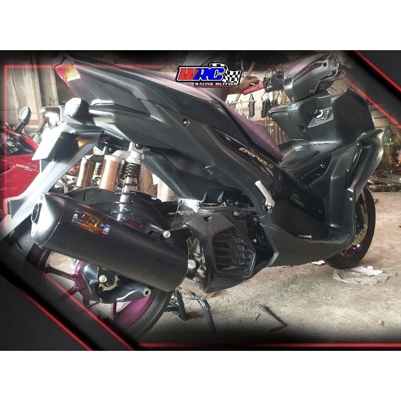 wrc knalpot kondoman/std racing kondoman motor aerox/lexi/baca deskripsi / ori wrc