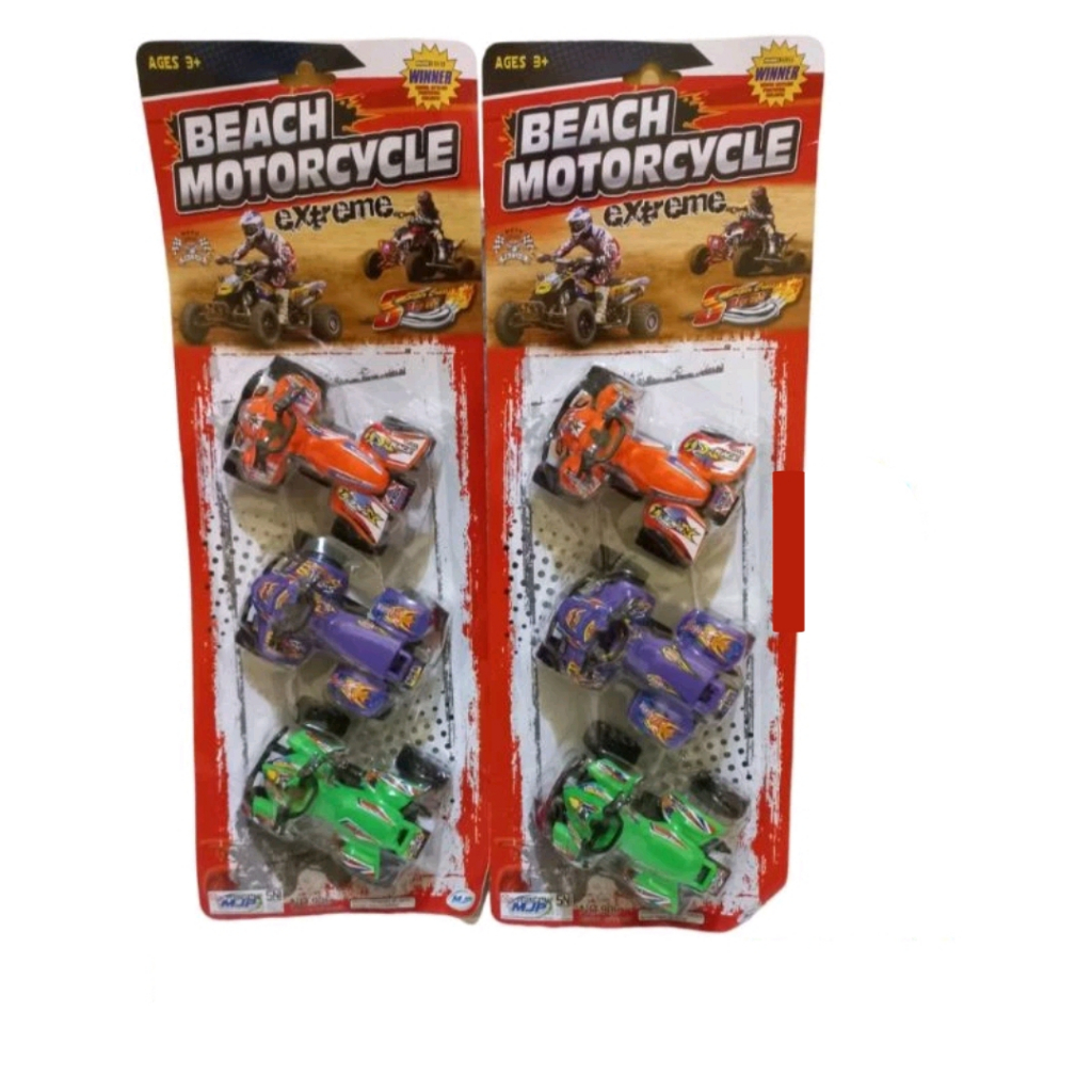 MAINAN ANAK [906] ATV BEACH MOTOR SET ISI 3PCS - MOTOR ATV PANTAI KECIL - BEACH MOTORCYCLE - MAINAN 