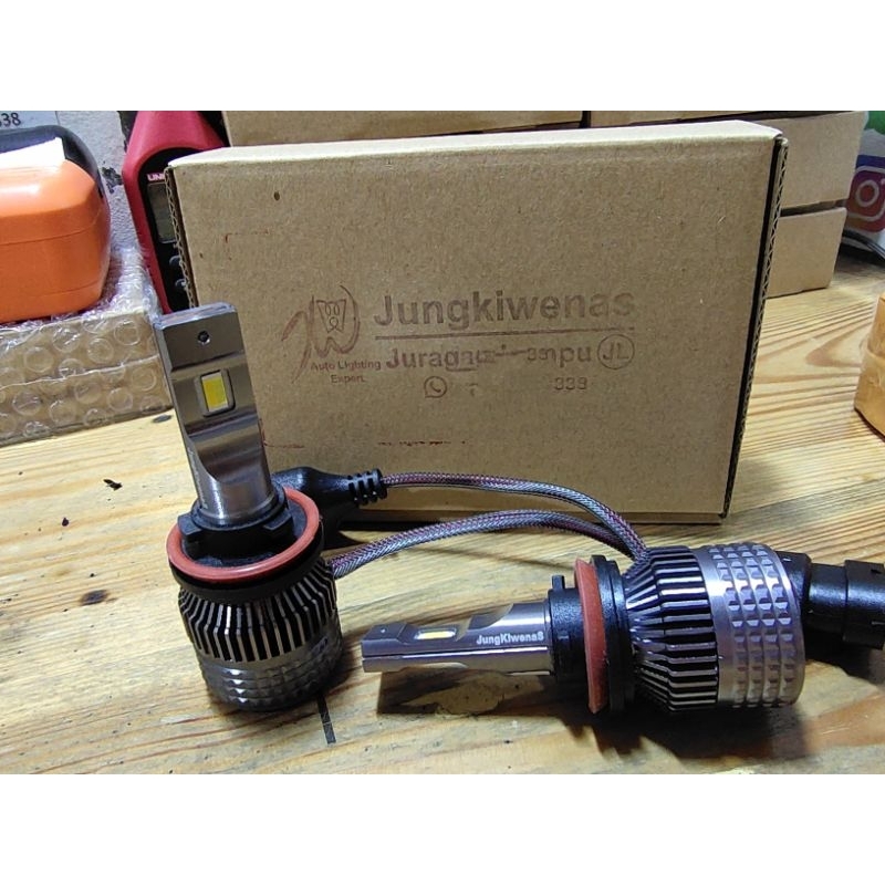 led JL3 JungkiwenaS original upgrade H1 H7 H8 H9 H11 H16 HB3 HB4 HIR2 3warna paling terang