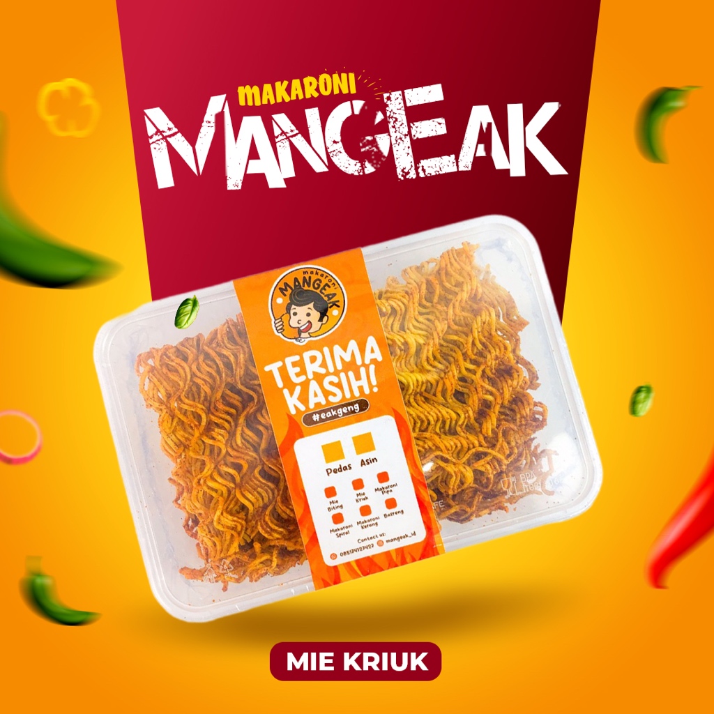 

Makaroni Mangeak Mie Kriuk Kemasan 150gr