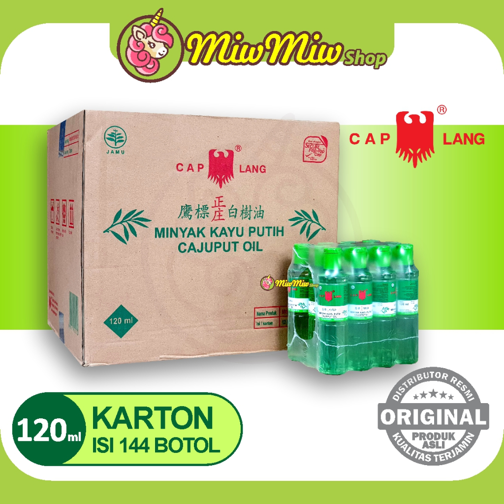 CAP LANG Minyak Kayu Putih 120 ml Grosir Karton isi 144 botol