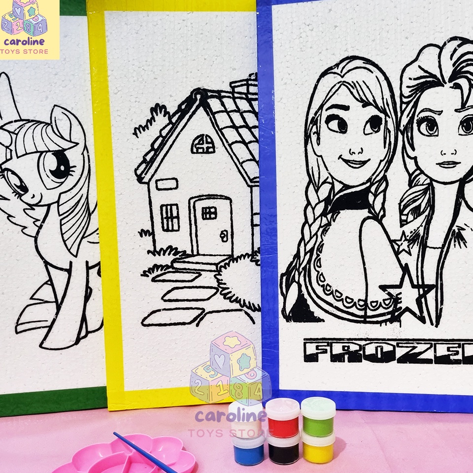 

ART D69L Paket Lukis Anak Sterofom Ukuran Besar 33x5 Paket Lengkap Lukis Anak