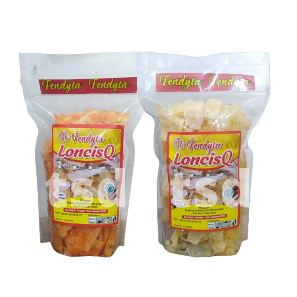 

Loncis Fendyta Keripik Singkong Rasa Asin Gurih Pedas Manis 125 Gram