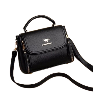 TAS SELEMPANG PESTA COUDRAY KHANZA KANGGURU HITAM KULIT RANTAI MURAH BRANDED FASHION BATAM WANITA OR