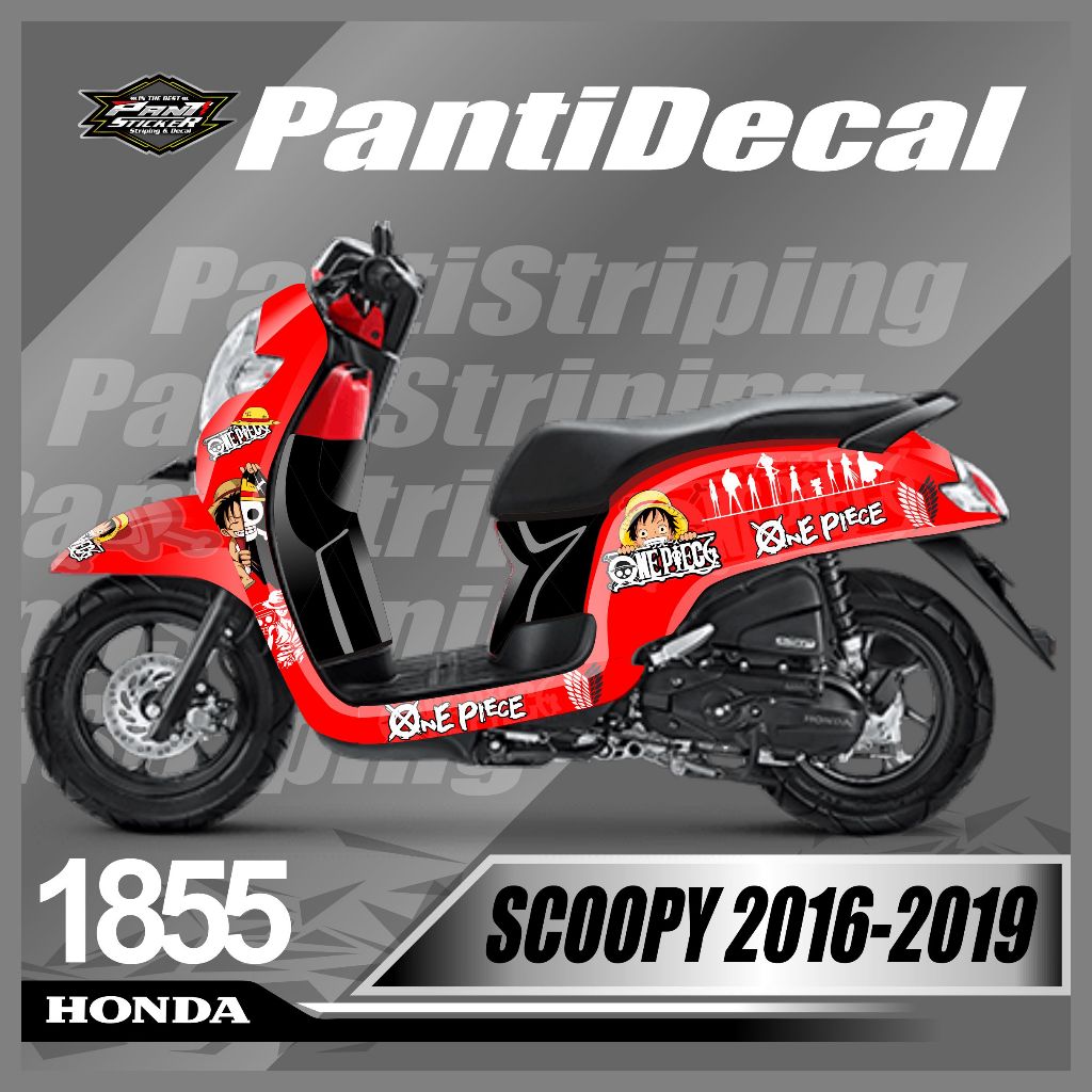 Stiker Full Body + Decal Honda Scoopy One Piece Chopper