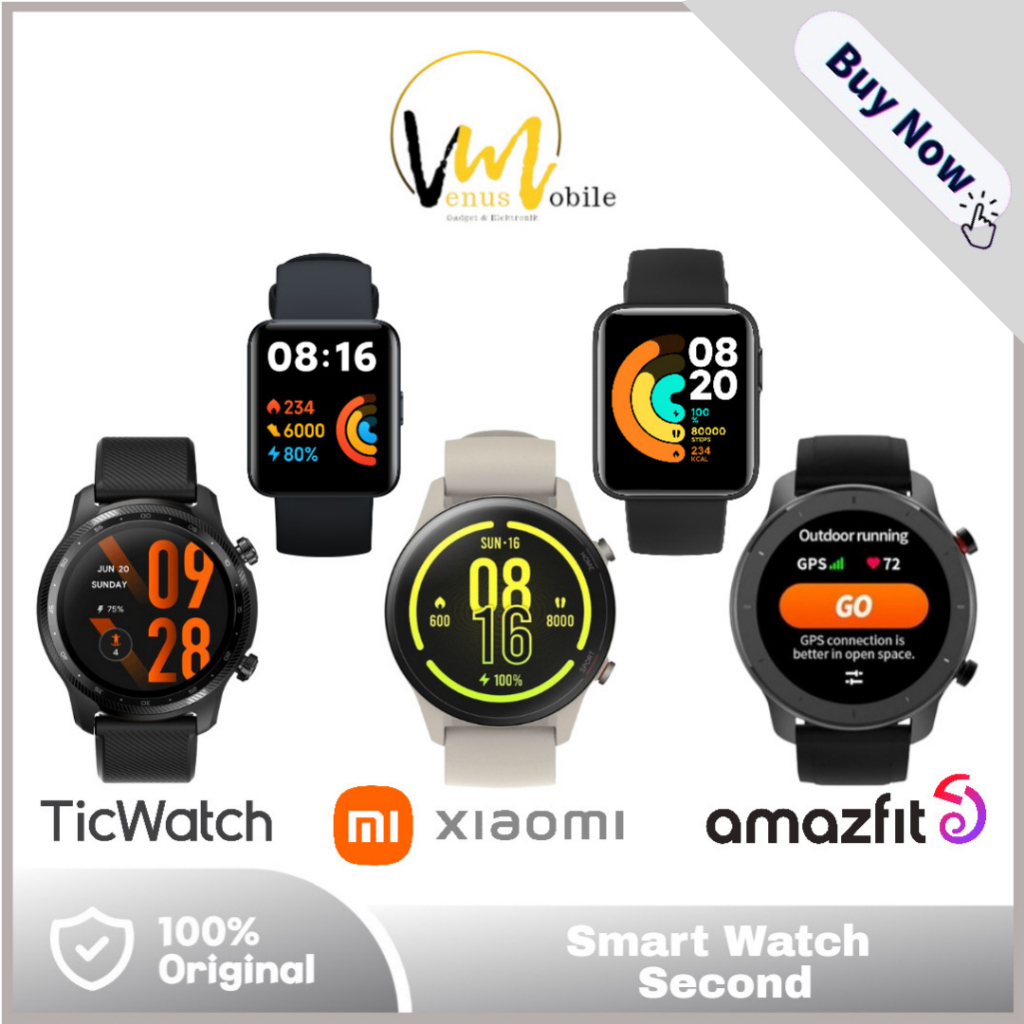 Second Smart watch Amazfit xiaomi honor ticwatch redmi Smart Watch bekas