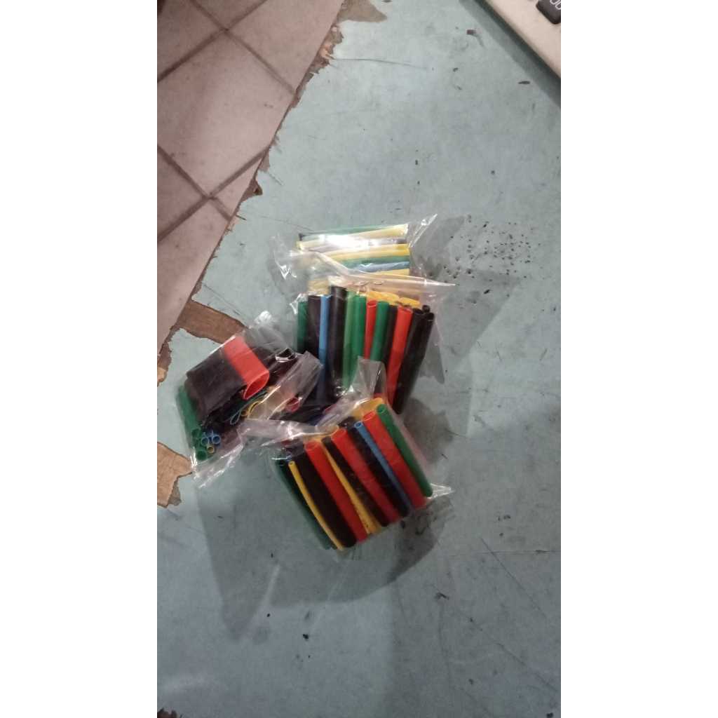 Isolasi Lem Kabel Bakar / Heat Shrink Tube Kabel Selang Bakar Isi 40 Pcs Random
