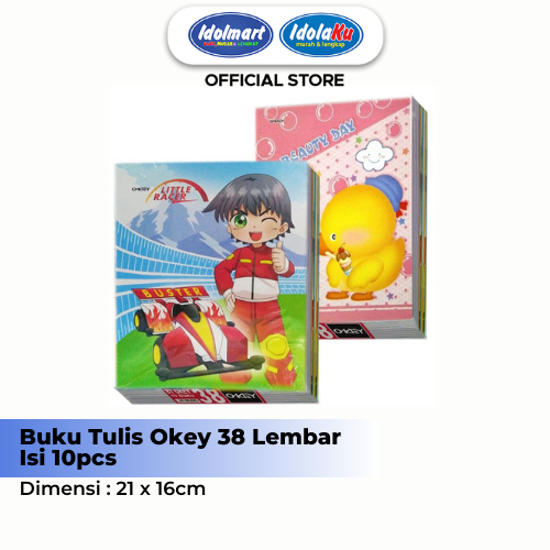 

IDOLMART Buku Tulis Okey isi 38 Lembar - 10 Buku Buku Tulis Kiky 38 Bogor
