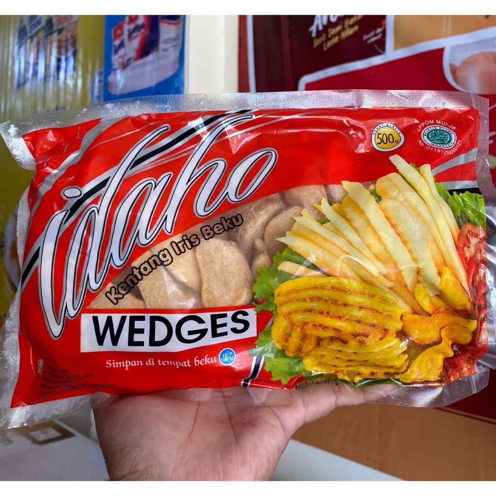 

IDAHO Wedges 500gr, Kentang Goreng Frozen