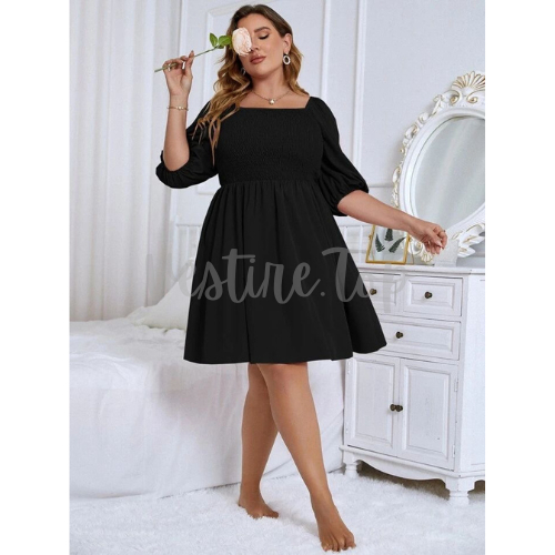 Darla | Baju Sabrina | Dress Sabrina Full Karet | Dress Wanita korea | Dress Pesta | Dress Jumbo | D