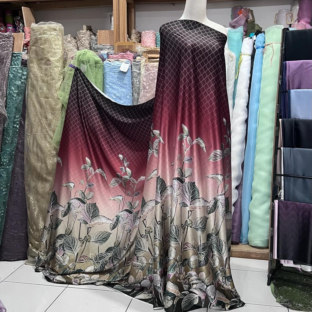 Kain Armany Silk Gradasi Motif Meteran Terbaru