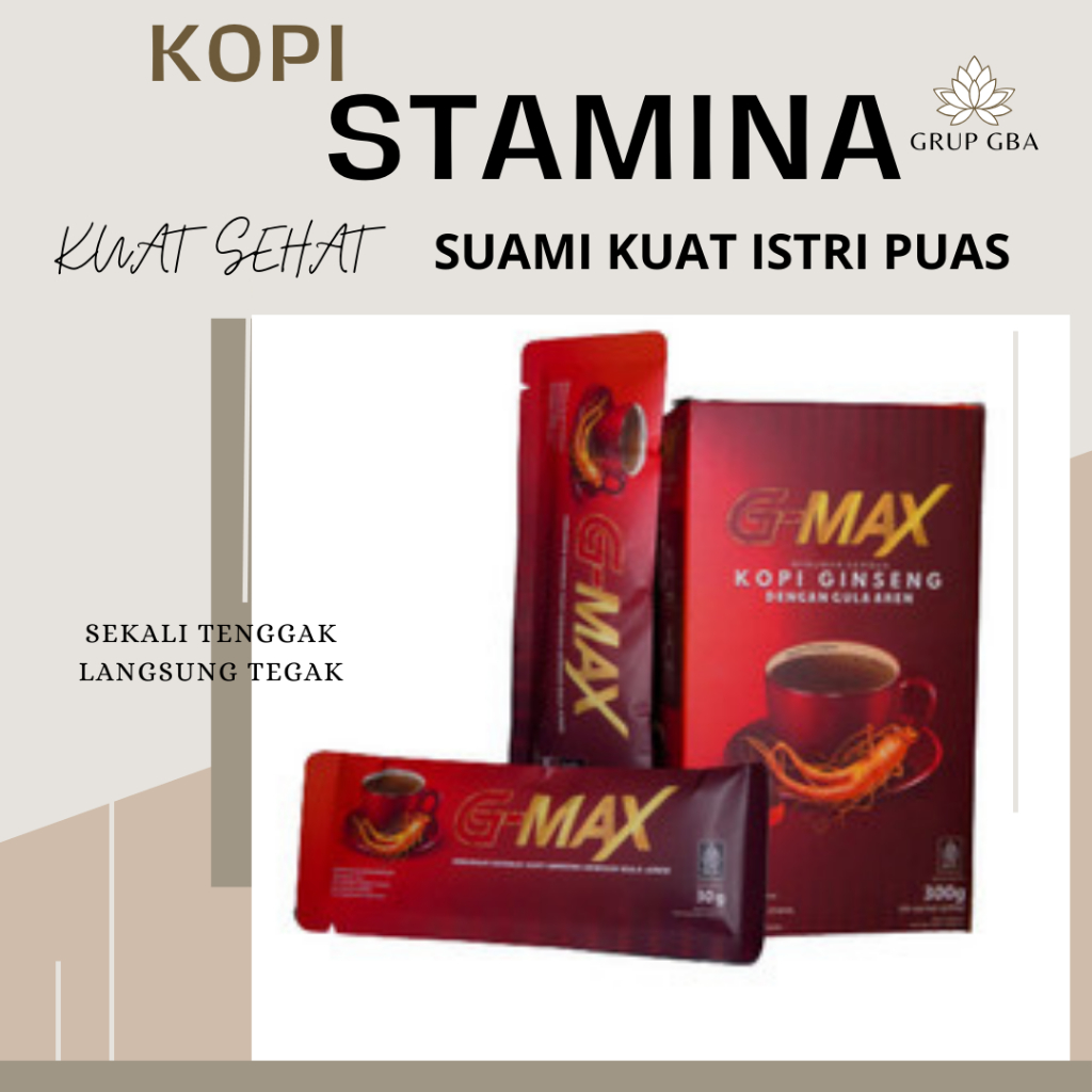 

Minuman Kopi G MAX Coffee Original kuat pria tahan lama sex Penambah Stamina Pria Kuat Tahan Lama BPOM Permanen