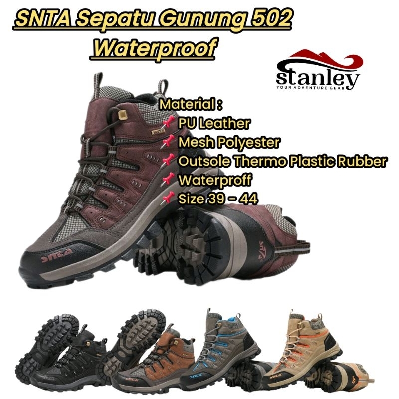 SNTA Sepatu Gunung hiking outdoor tipe 502 Waterproof