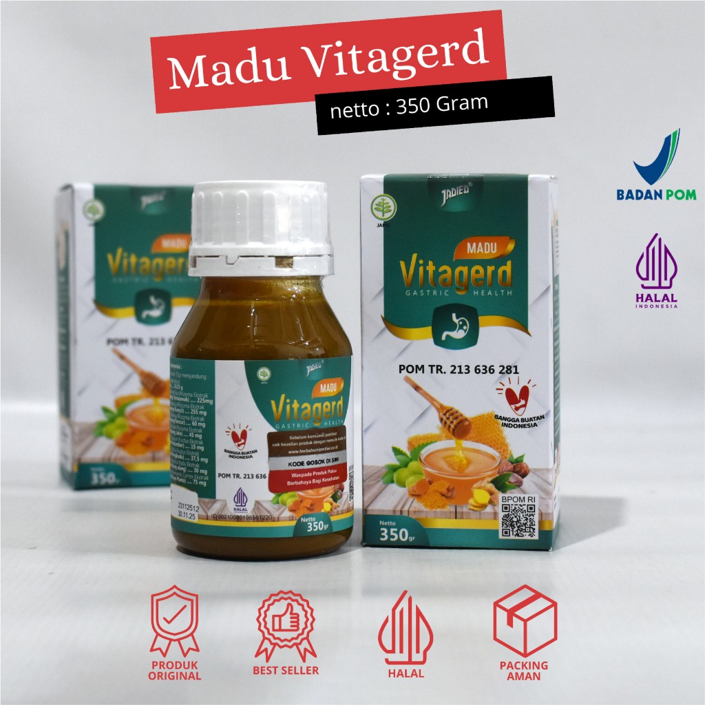 

Madu Vitagerd Herbal Terbaik Atasi Asam Lambung Naik, Maag dan Gerd Anda - BPOM ORIGINAL