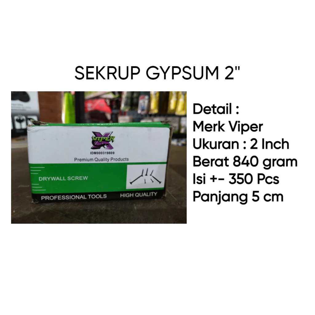 Skrup Gypsum 2" Skrup Baja Hitam Baut Skrup Kayu Drywall Screw 2 inch HARGA PERKOTAK