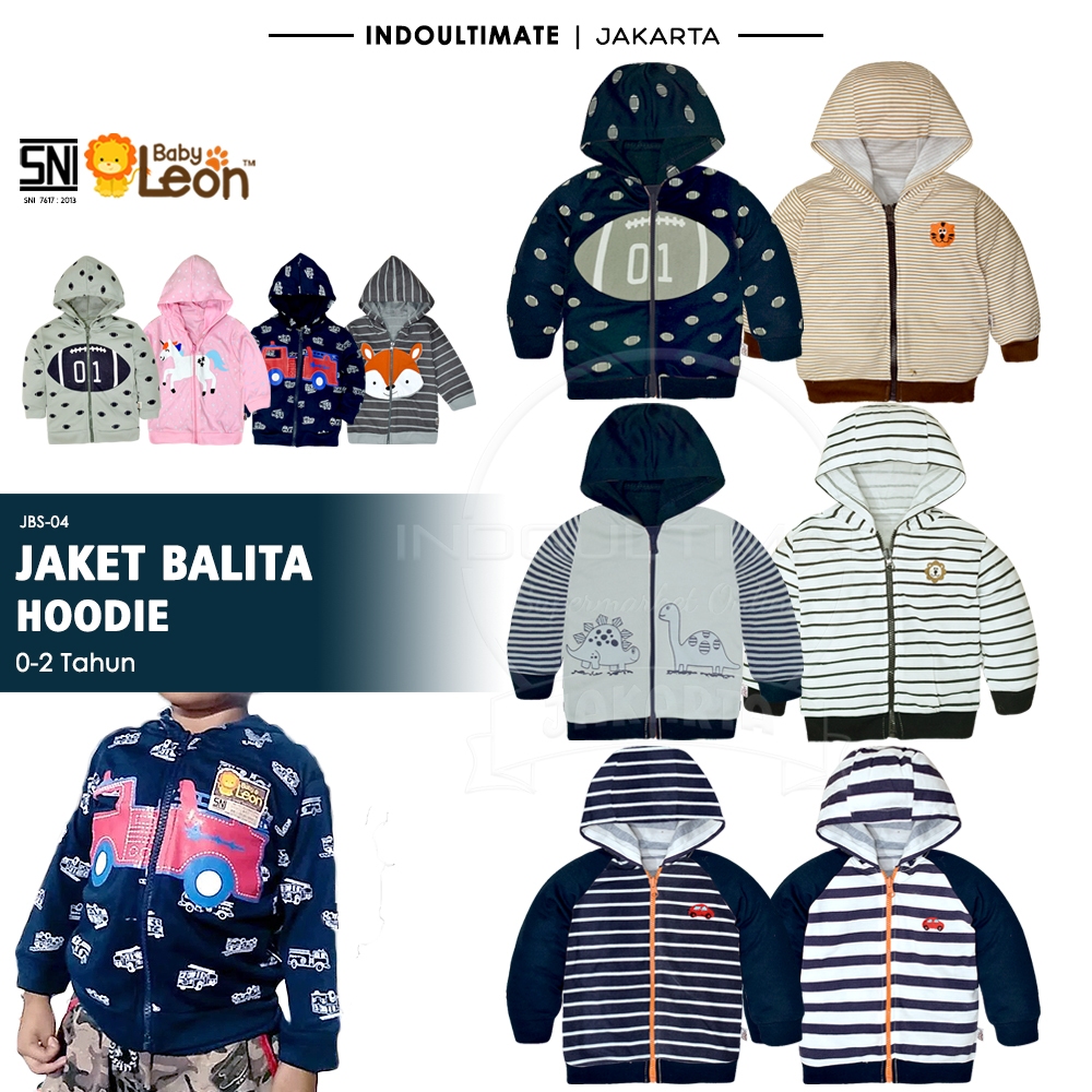 Jaket Anak Balita Jaket Kupluk Resleting Gambar Sablon JBS-04 Pakaian Bayi Baju Bayi Baju Anak Jaket