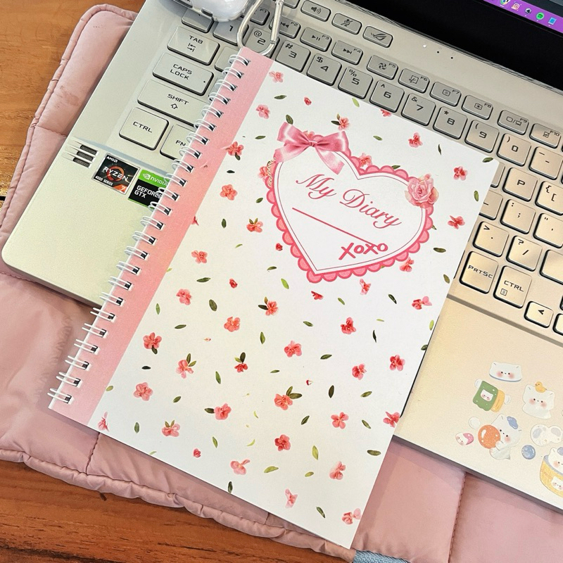 

PINAY | A4/A5/A6 Coquette Floral Notebook Journal Aesthetic Book Murah Isi 50/100