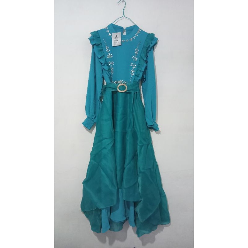 GAMIS DRESS PESTA ORGANZA IMPORT VNS