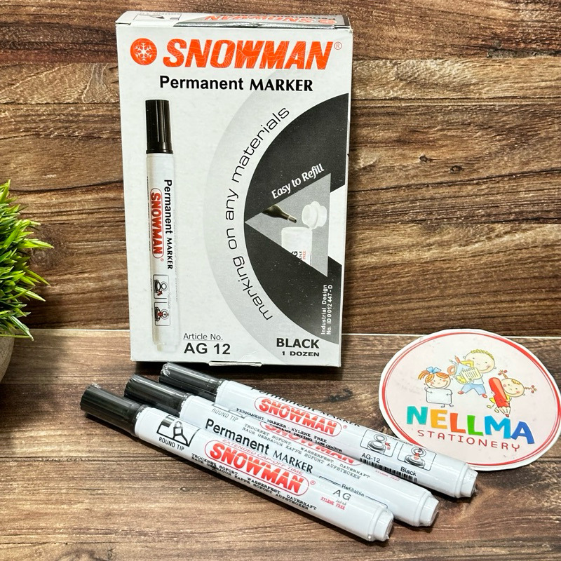 

Spidol Snowman Permanent AG 12 Permanent Marker (satuan)