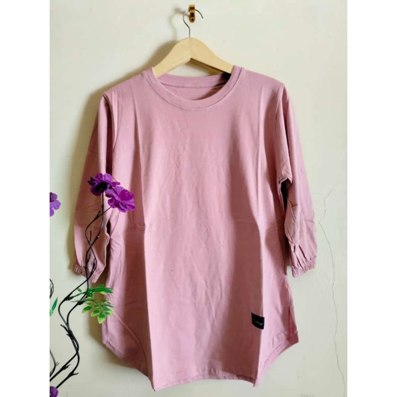 Kaos combad 20s wanita lengan panjang karet