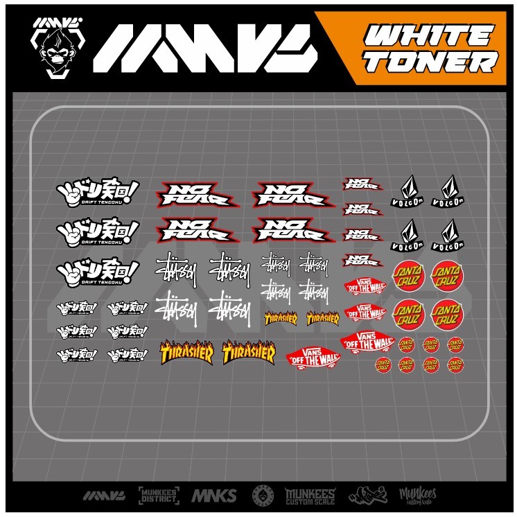 

DECAL WHITE TONER LOGO LOGO SPONSOR D