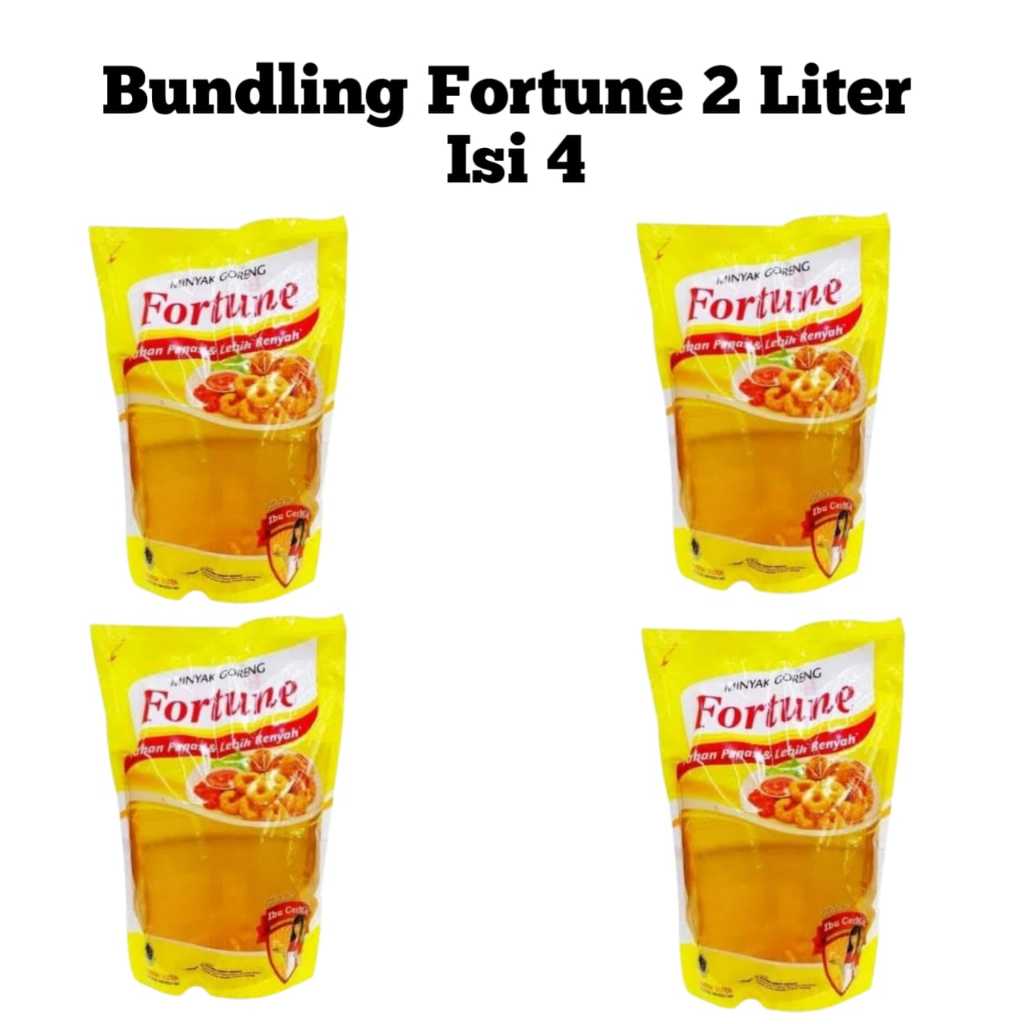 

Minyak Goreng Fortune 2 Liter Isi 4pcs - Paket Bundling Minyak Fortune Isi 4