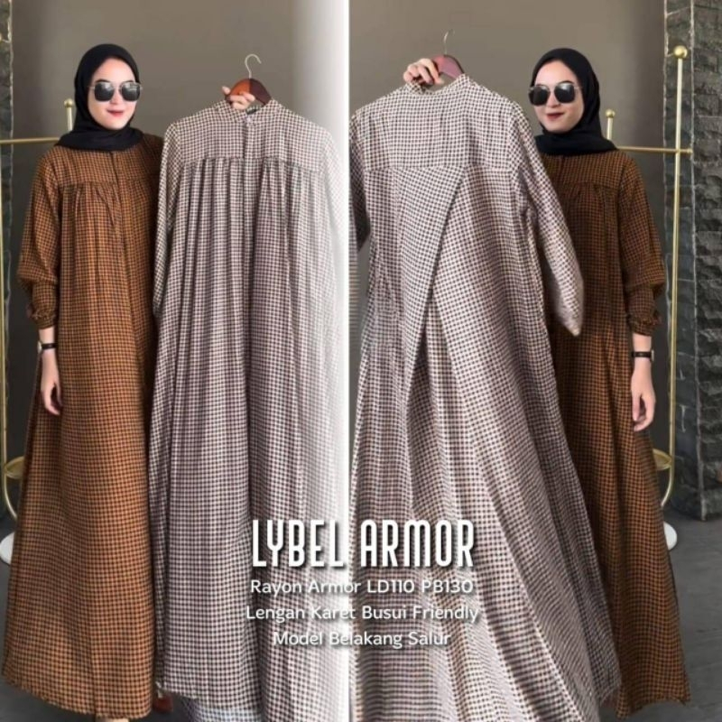 DRESS LYBEL MIDI HOUNDSTOOTH LABEL JASMINE