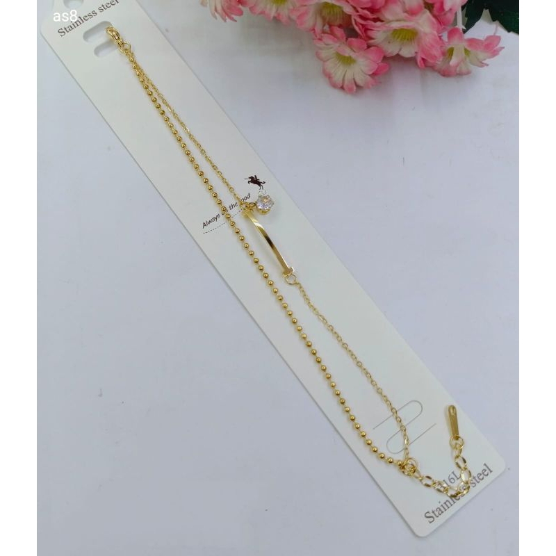 Gelang Titanium Wanita R16 Gelang Korea Style