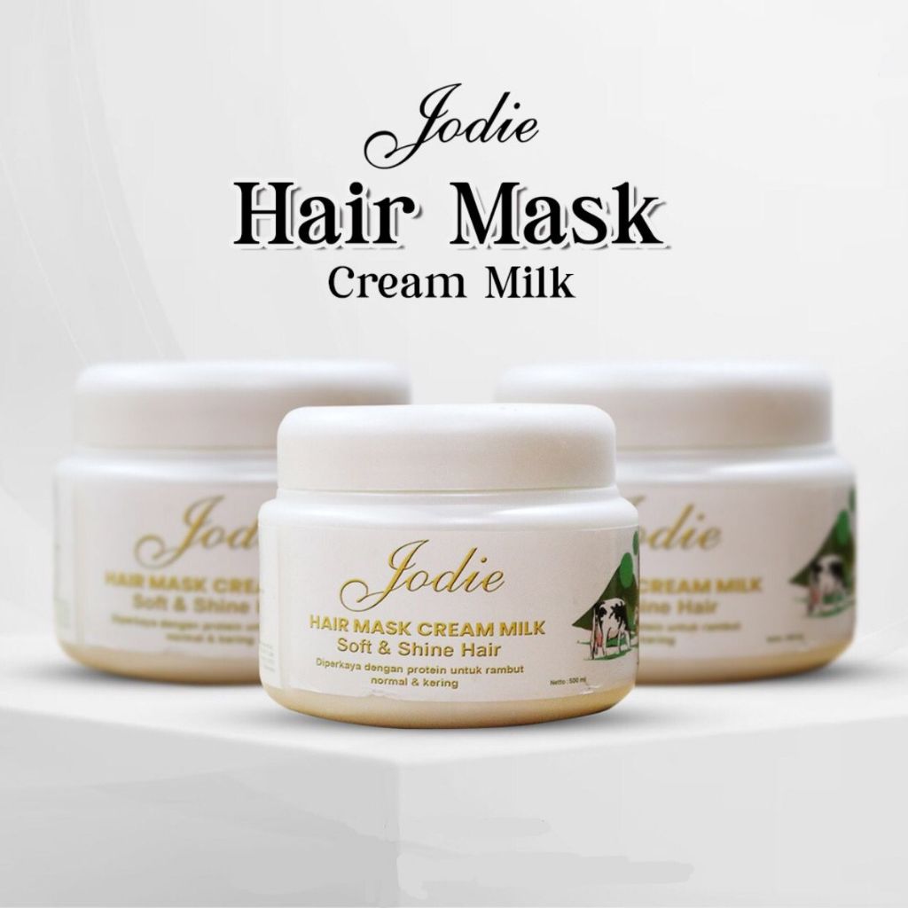 Jodie Hair Mask Cream Milk Soft & Shine Hair - Jodie Hair Mask / masker rambut krim susu