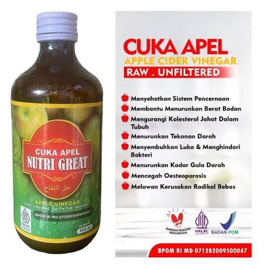 

Cuka Apel NUTRIGREAT / Nutri Great 300ml