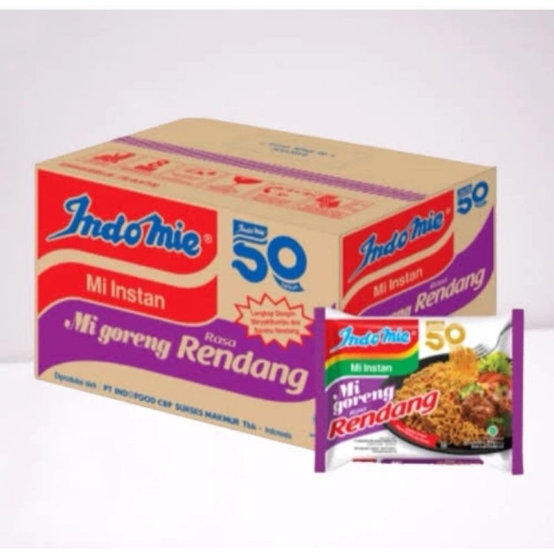 

INDOMIE RASA GORENG RENDANG 91gr 1 DUS ISI 40 BKS