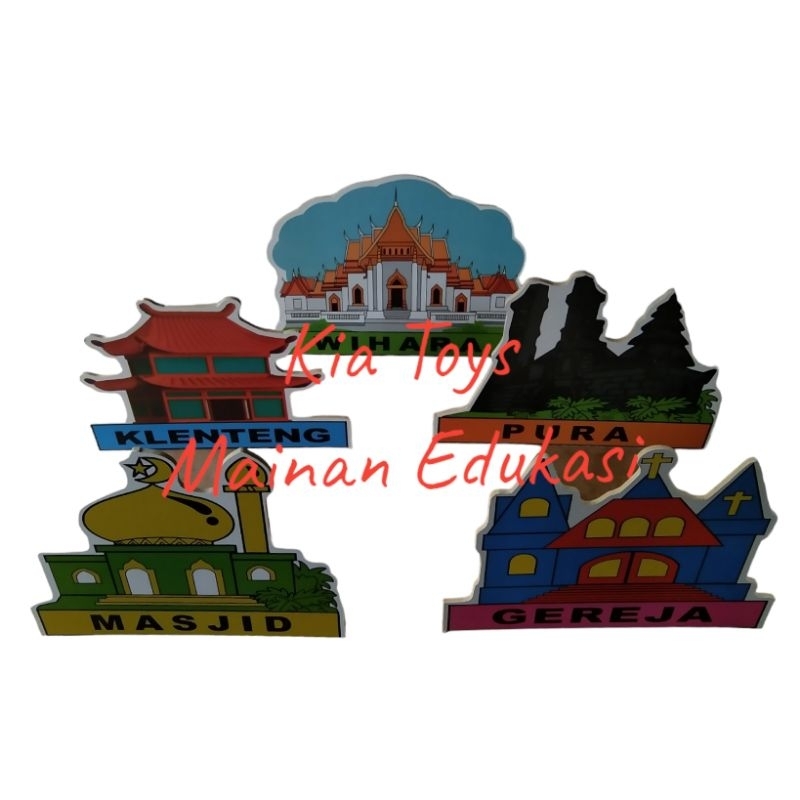 Maket Rumah Ibadah_ Alat Peraga Edukasi Anak Tk Dan Paud