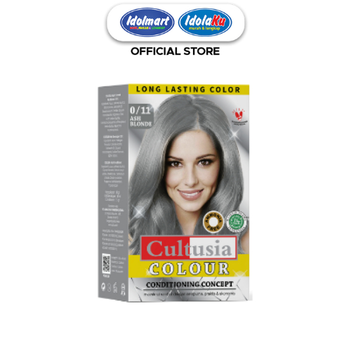 IDOLMART Pewarna rambut Cultusia Hair Color Ash Blonde 0/11 30 ML