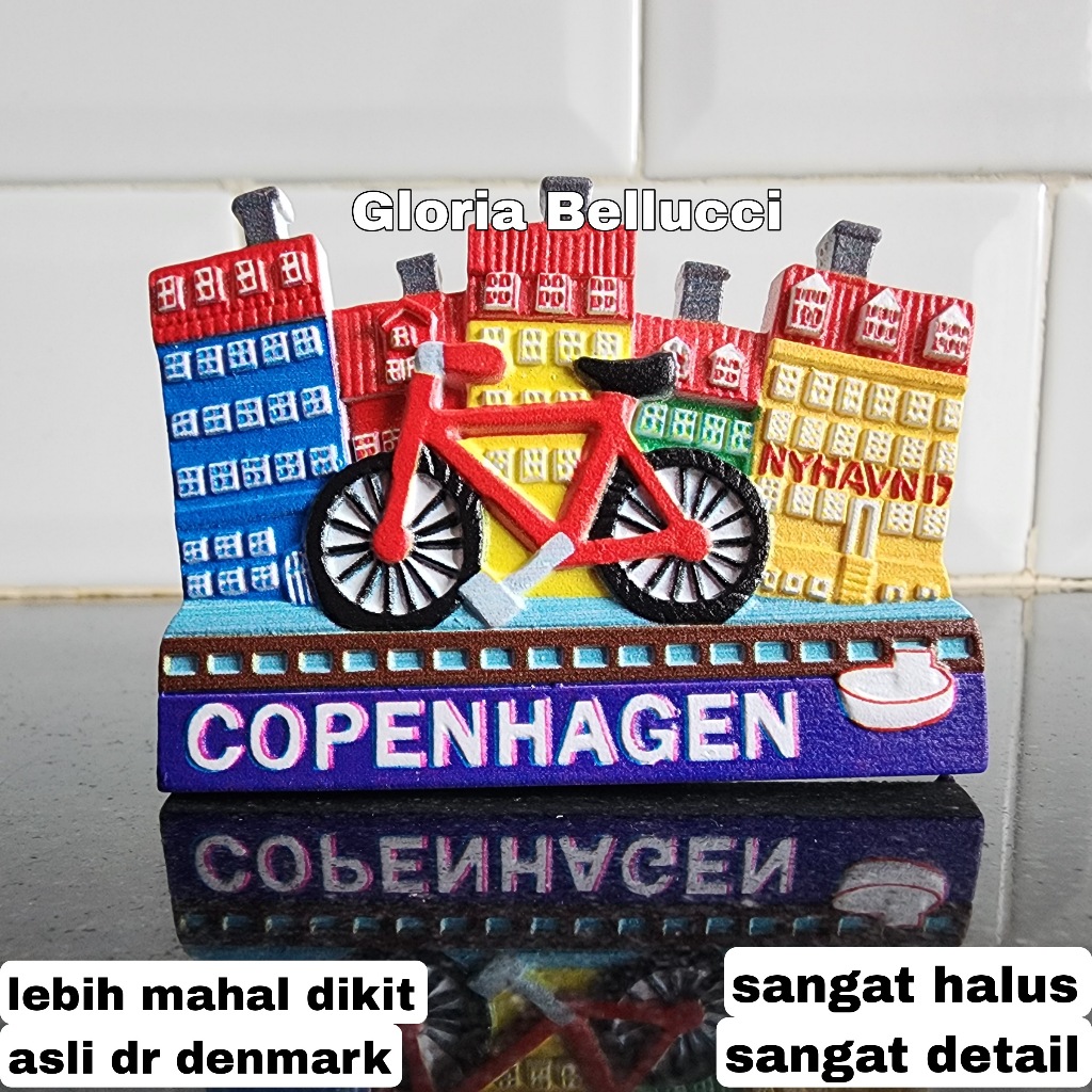tempelan kulkas magnet copenhagen souvenir oleh oleh negara denmark eropa