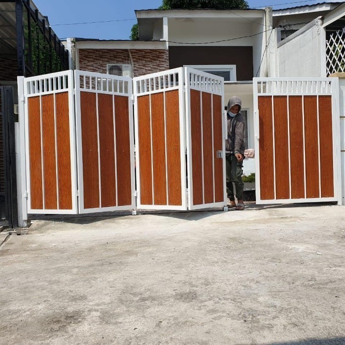 pagar rumah lipat motif kayu grc free survei dan pemasangan