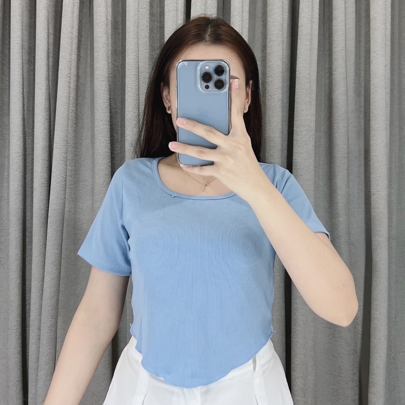 Baju polos rib oval / Crop top rib / Crop top wanita / Crop top korea