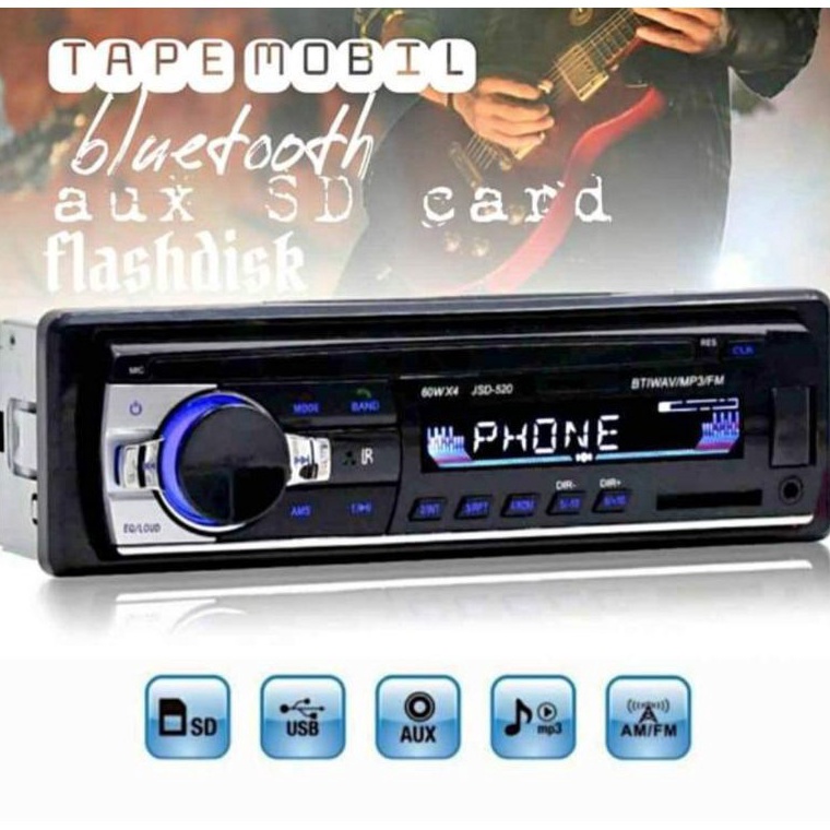Zeepin Tape audio mobil bluetooth car MP3  single din  Tape Mobil  Head unit  lagu  musik  ampli  po