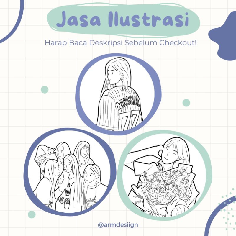 Jasa Edit Foto Ilustrasi | Line Art | Vektor Wajah | Ilustrasi Wajah