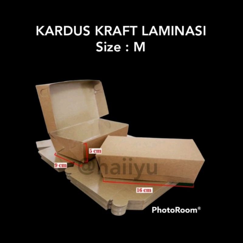 

kardus Kraft M lunch box coklat